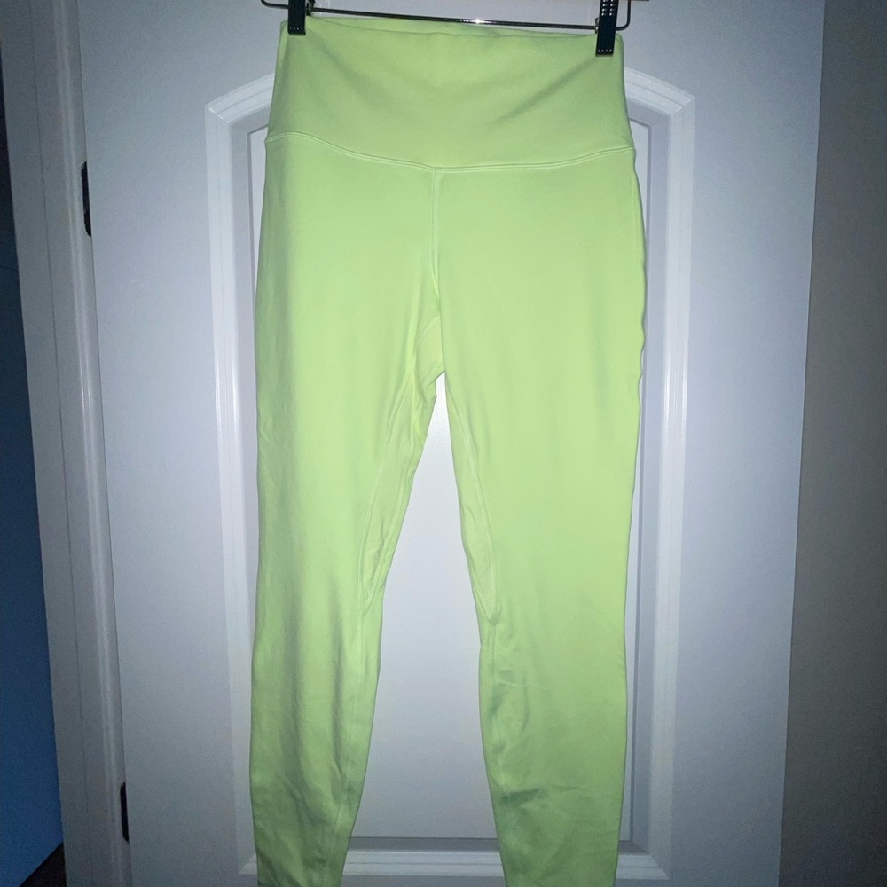 LULULEMON Lime Green High-Waisted Leggings